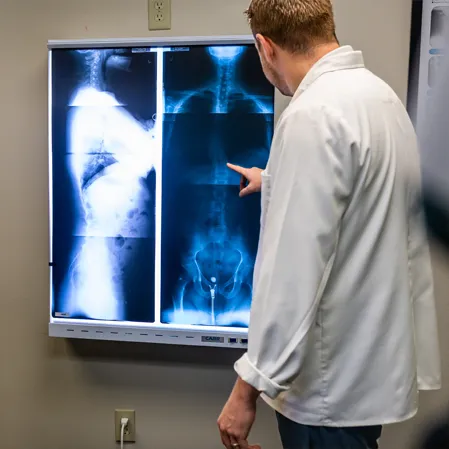 Chiropractor Grand Rapids MI Connor Knapp Reading X-Ray